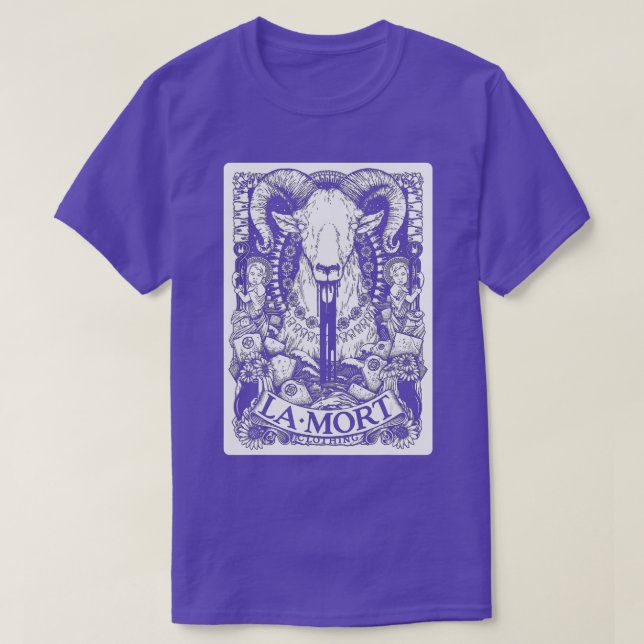 La Mort Tarot Card Occult Satanic Tarot Reader Rea T-Shirt (Design Front)