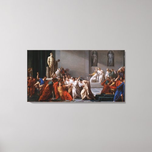 La morte di Cesare by Vincenzo Camuccini Canvas Print