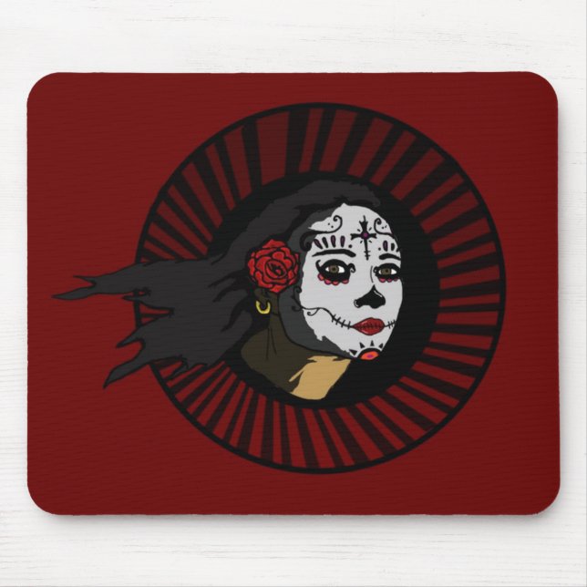 "La Muerta" on RED Unholy Uprising Collection Mouse Pad (Front)