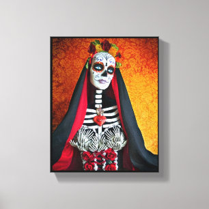 La Muerte Wrapped Canvas Print