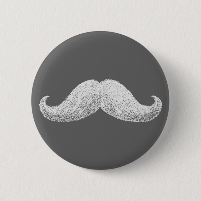 La Mustache (Dark) Button (Front)