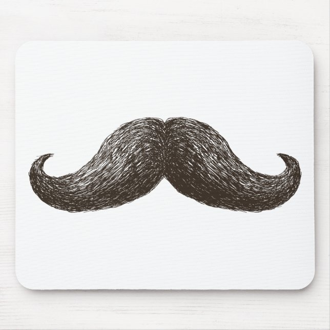 La Mustache (Light) Mouse Pad (Front)