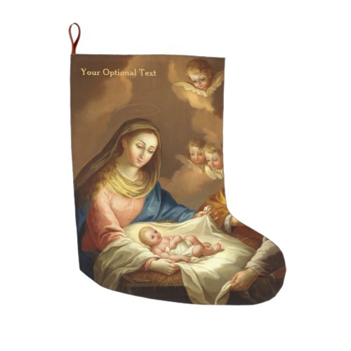 La Natividad art Christmas stocking