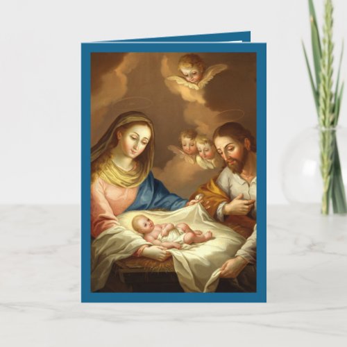 La Navidad Nativity Religious Christmas Greeting Holiday Card