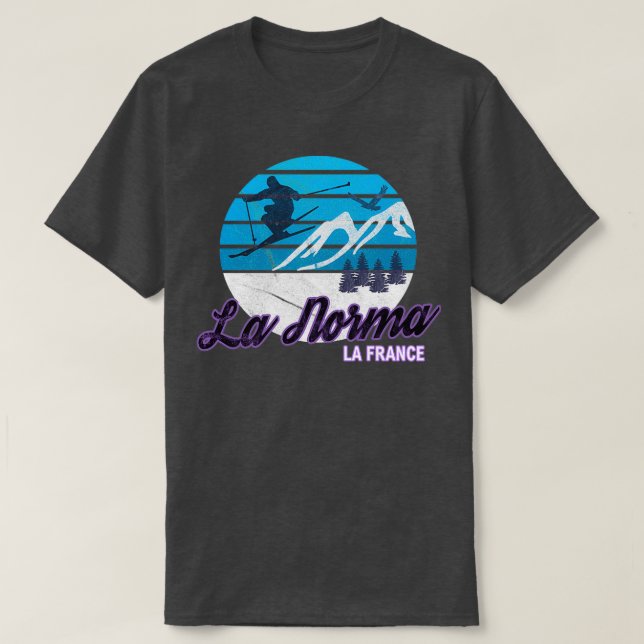 La Norma Maurienne Valley France French Alps Ski R T-Shirt (Design Front)
