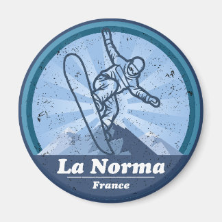 La Norma Station de ski - Snowboard Magnet
