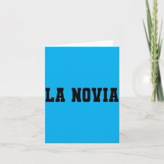 La Novia Bride Matching Novio Groom Bachelorette Card