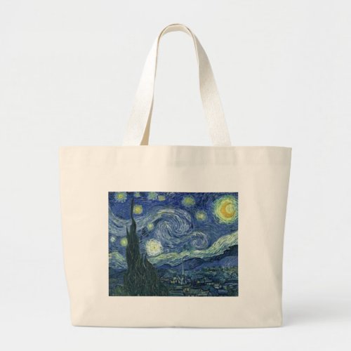 La Nuit Etoile de Van Gogh The Starry Night Large Tote Bag