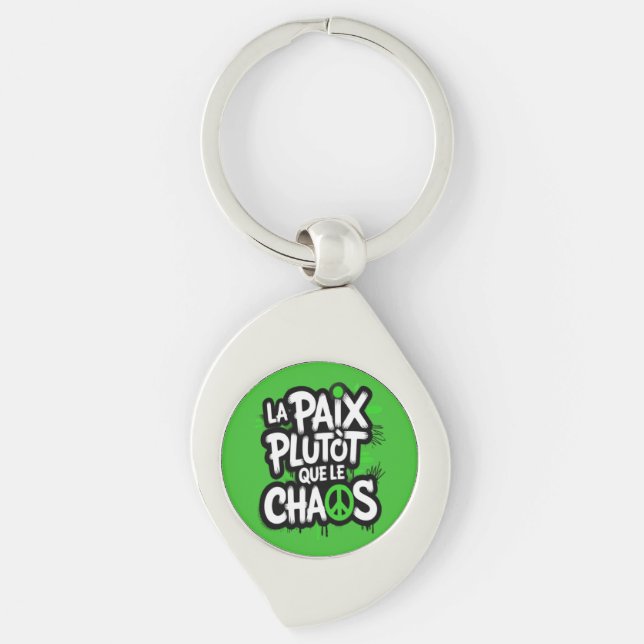 La paix est un choix keychain (Front)
