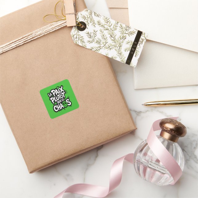 La paix est un choix square sticker (Gifting)