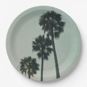 LA Palms Notebook Paper Plates