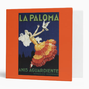 La Paloma - Anis Aguardiente Promotional 3 Ring Binder