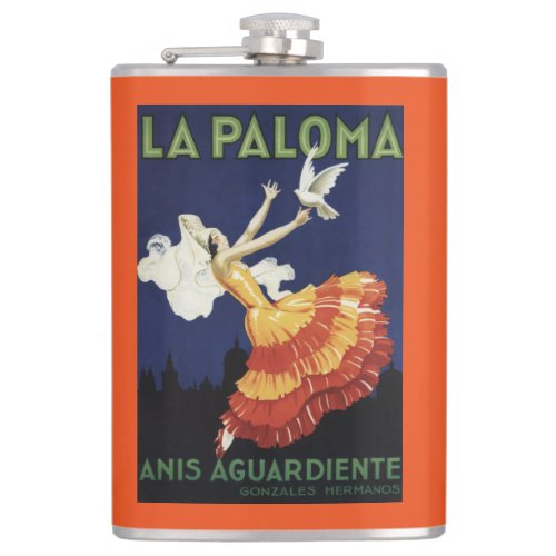 La Paloma _ Anis Aguardiente Promotional Flask