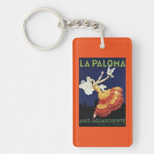 La Paloma - Anis Aguardiente Promotional Keychain (Front)