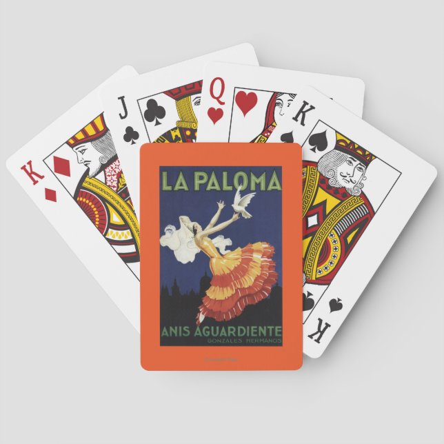 La Paloma - Anis Aguardiente Promotional Poker Cards (Back)