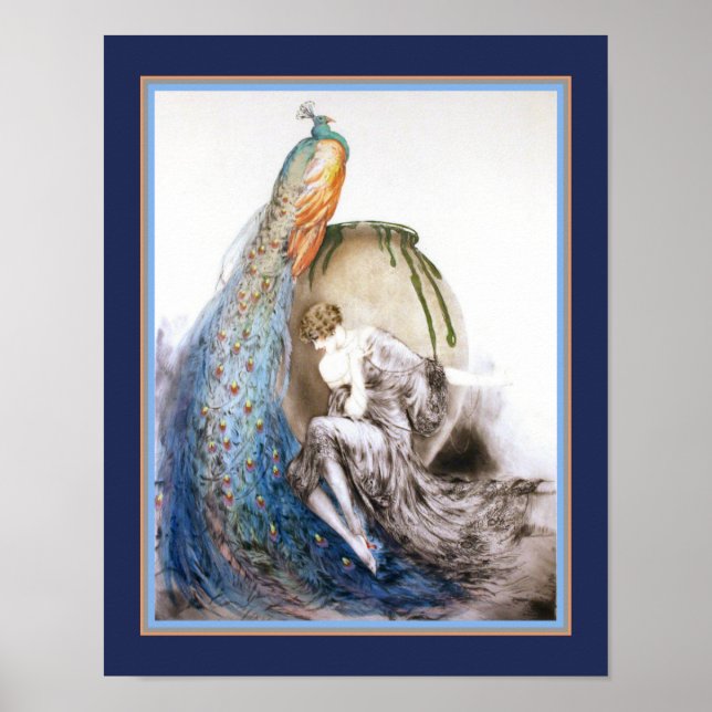 "La Paon" Louis Icart Art Deco Print (Front)