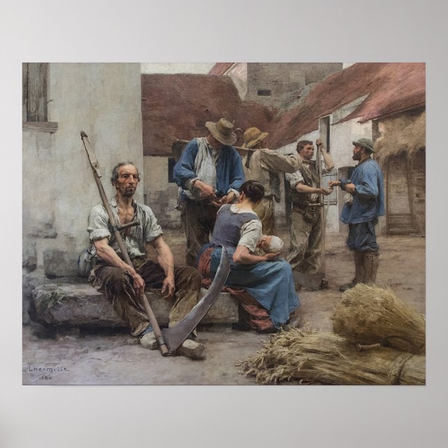 La Paye des Moissonneurs – Lhermitte, 1882 Poster (Front)