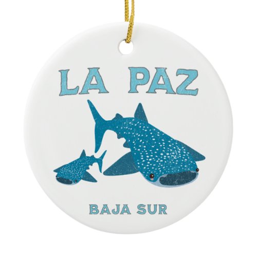 La Paz Baja Mexico Whale Shark  Ceramic Ornament