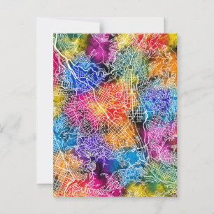 La Paz Bolivia City Map Postcard