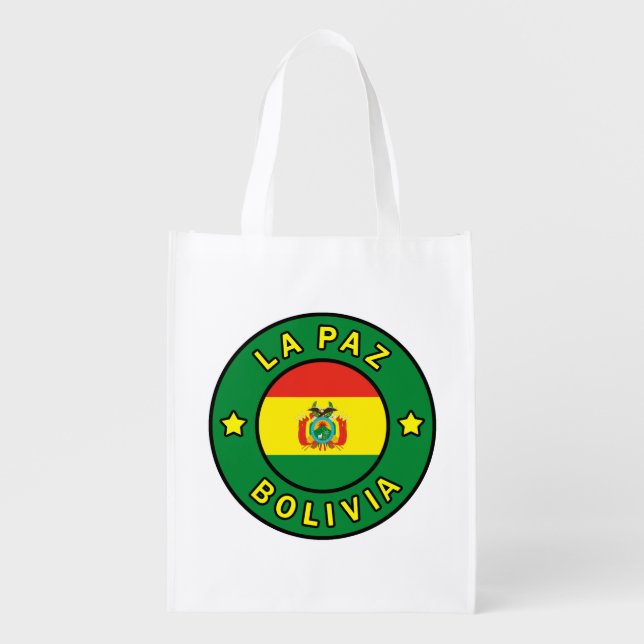 La Paz Bolivia Grocery Bag (Front)