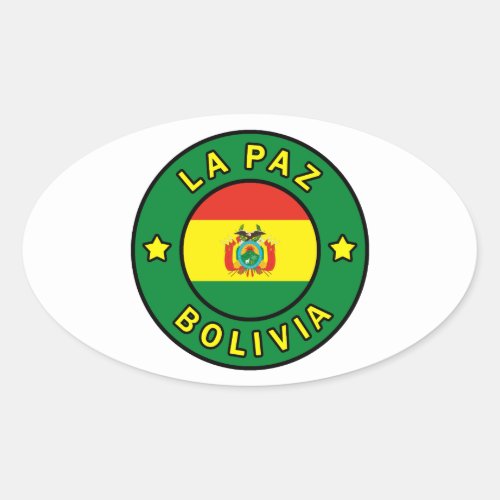 La Paz Bolivia Oval Sticker