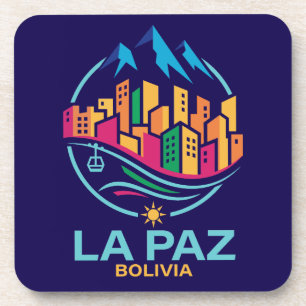 La Paz Bolivia South America Beverage Coaster