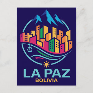 La Paz Bolivia South America Postcard