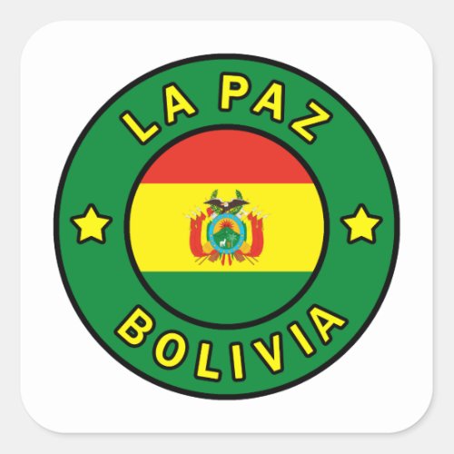 La Paz Bolivia Square Sticker