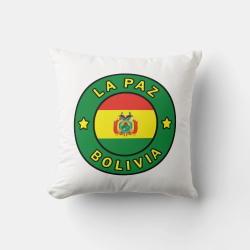 La Paz Bolivia Throw Pillow