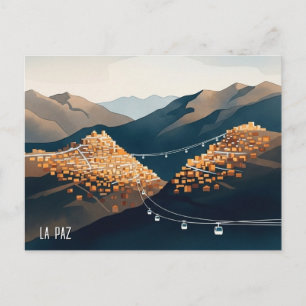 La Paz Bolivia Travel Postcard