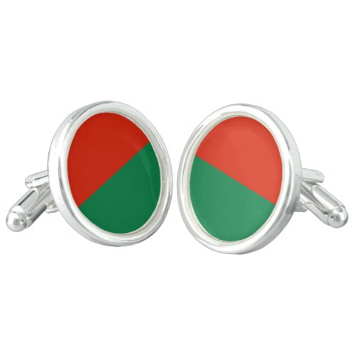 La Paz city Bolivia flag lapaz symbol red green la Cufflinks