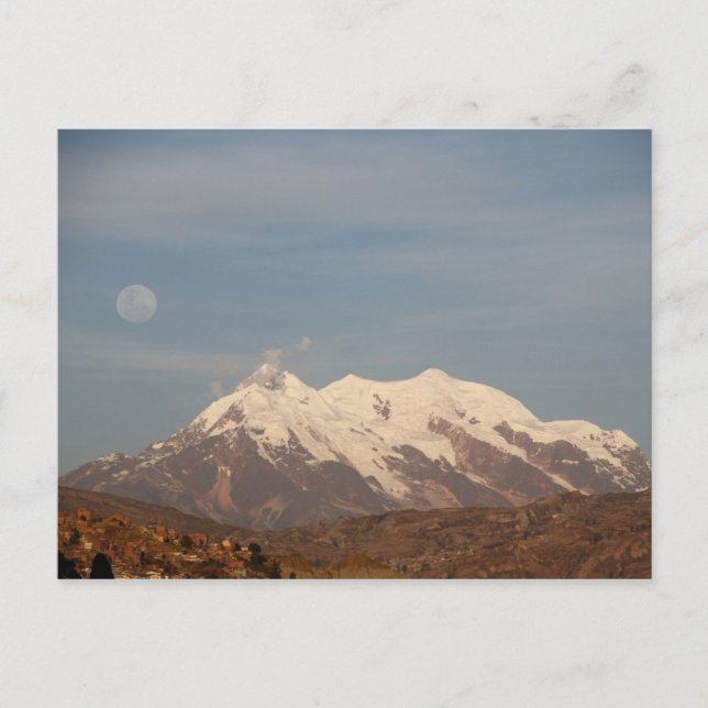 La Paz City, Bolivia Illimani Snow Mountain Postcard (Front)