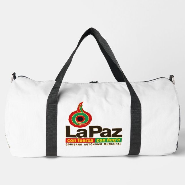 La Paz con fuerza con ñeq`e Duffle Bag (Front)