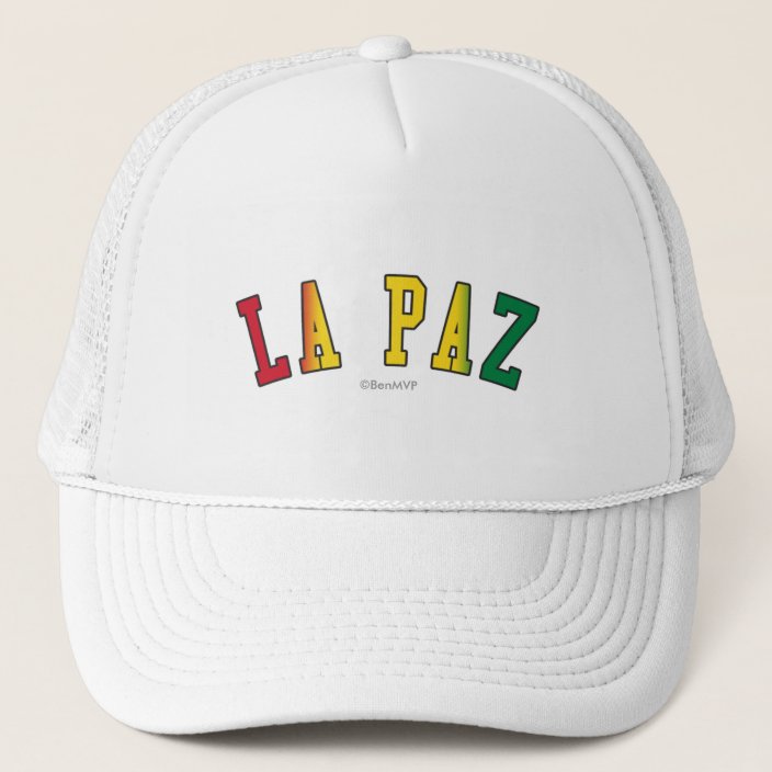 La Paz in Bolivia National Flag Colors Mesh Hat