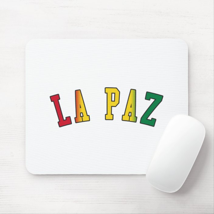 La Paz in Bolivia National Flag Colors Mouse Pad