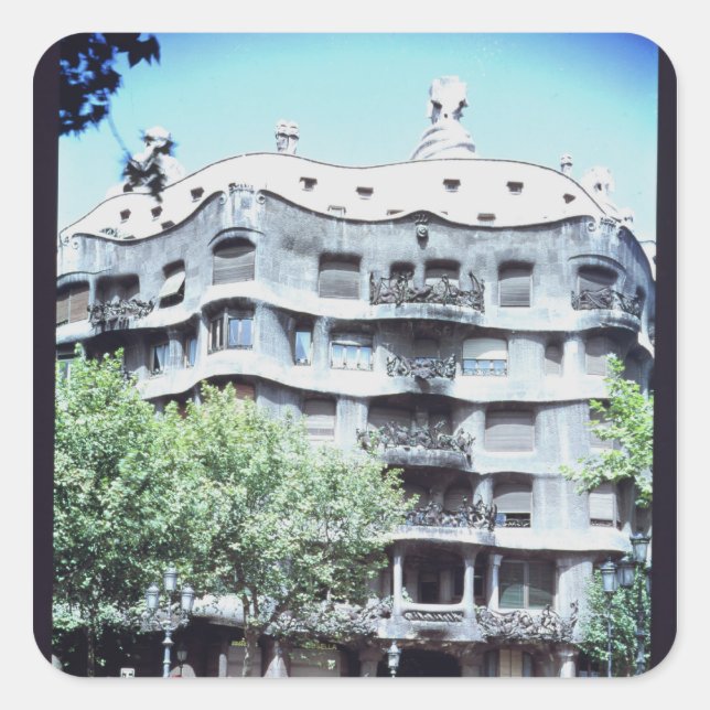 La Pedrera or Casa Mila, 1905-10 Square Sticker (Front)