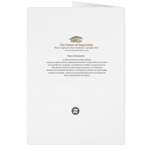 La Perla, tarjeta (Back)