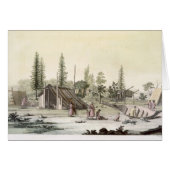 La Perouse at Port Francesci (colour engraving) (Front Horizontal)