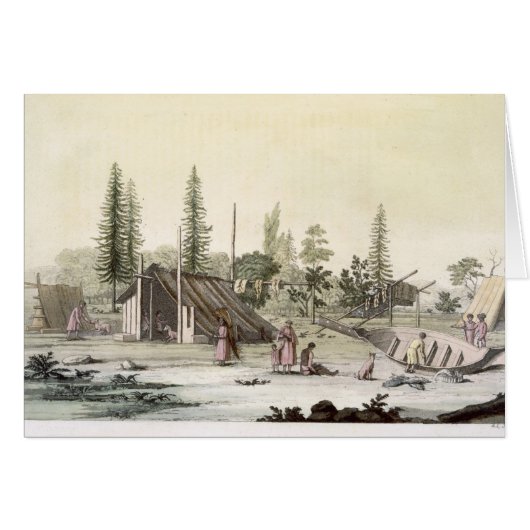 La Perouse at Port Francesci (colour engraving) (Front Horizontal)