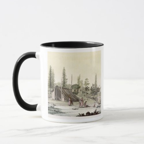 La Perouse at Port Francesci colour engraving Mug