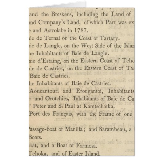 La Perouse's Voyage Continued Cards (Front)