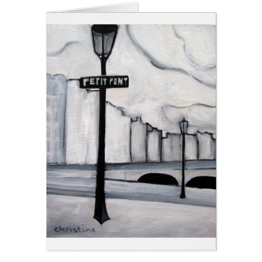La Petit Pont, Paris France Cards (Front)