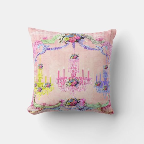 La Petite Chandelier Throw Pillow