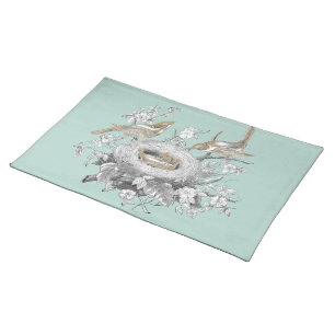 La petite famille on Marie Antoinette Blue Cloth Placemat