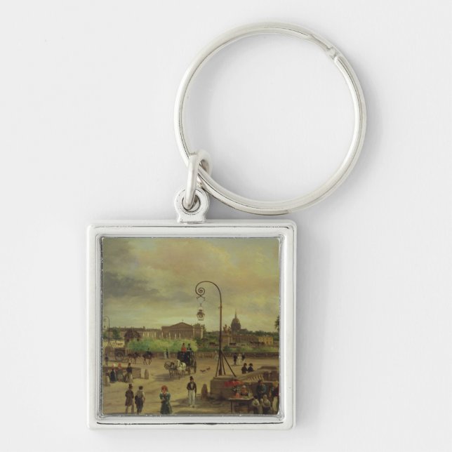 La Place de la Concorde in 1829 Keychain (Front)