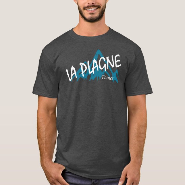 La Plagne France Mountains T-Shirt (Front)