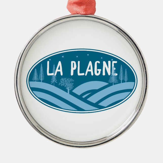 La Plagne France Outdoors Metal Ornament (Front)