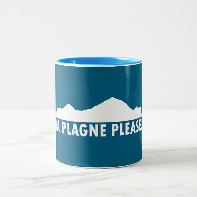 La Plagne France Please Two-Tone Coffee Mug (Center)