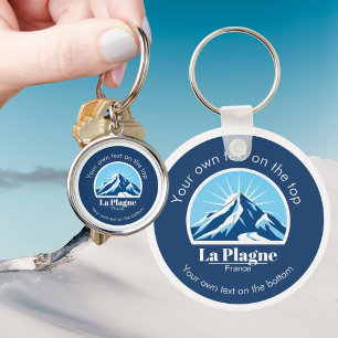 La Plagne France ski resort vacation Keychain