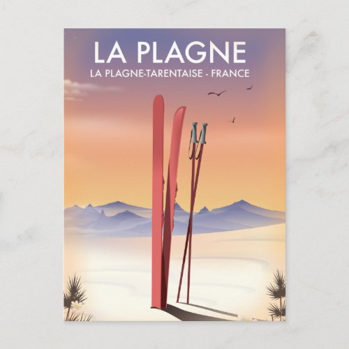 La Plagne La Plagne_Tarentaise France ski poster Postcard